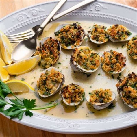 Clams Oreganata - Stuffed With Garlicky Breadcrumbs - Sip and Feast