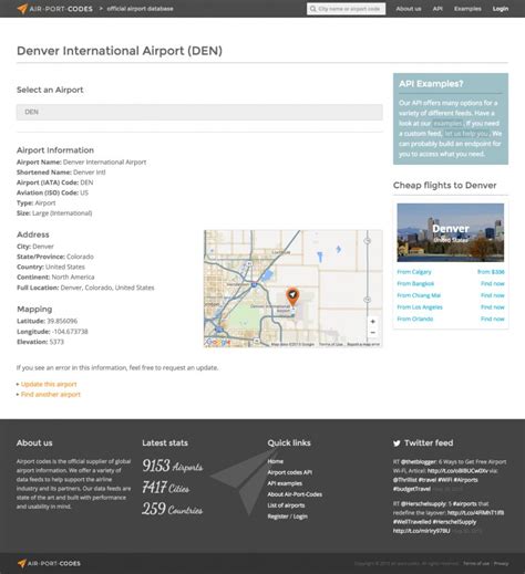 Air Port Codes API Website :: Jesse Knowles Web Developer