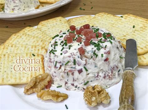 Crema de queso para aperitivos - Receta de DIVINA COCINA