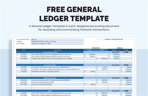 FREE Ledger Template - Download in Word, Google Docs, Excel, PDF ...