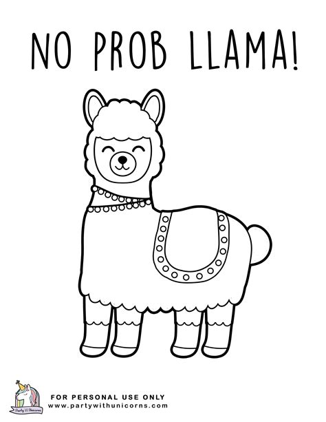 Llama Coloring Pages Printable