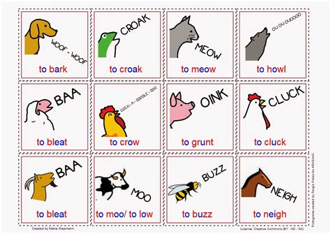 Babel - Free Language/Speech Therapy Resources. (PECS/ Montessori): Cards: Animal Noises