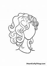 Curly Hair Coloring Page sketch template