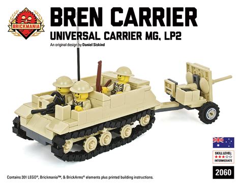 Bren Carrier LP2 with 2 Pounder Anti-Tank Gun - Brickmania Toys