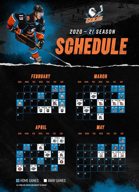 Gulls Announce 2020-21 Regular Season Schedule | San Diego Gulls