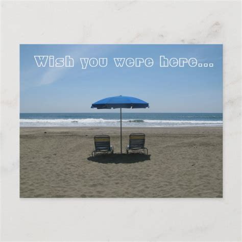 Wish you were here... postcard | Zazzle.com