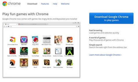 Download Google Chrome with 17 Games Pre-Installed