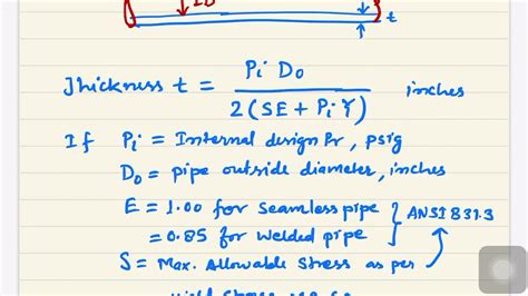 hdpe pipe wall thickness calculation Thickness pipe calculation wall ...