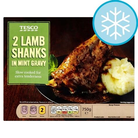 Tesco 2 Lamb Shanks With Mint Gravy 750G - Tesco Groceries