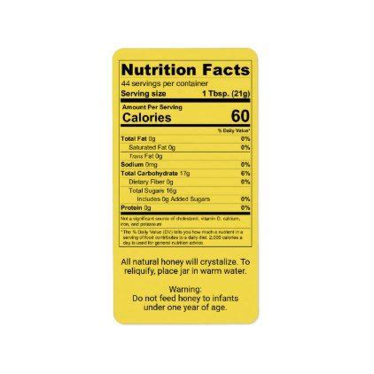 nutrition label on a white background