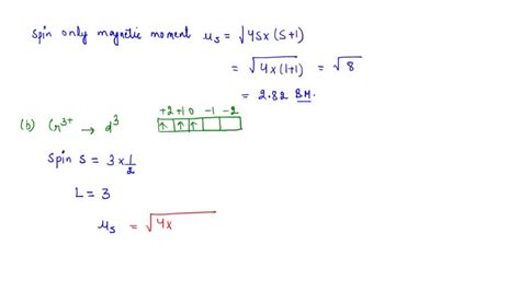 SOLVED: Calculate the magnetic moment of V3+, Cr3+, Pr3+, and Nd3 ...