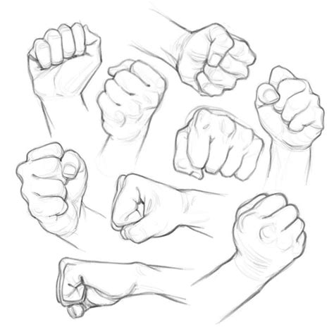 Fist Drawing Reference and Sketches for Artists