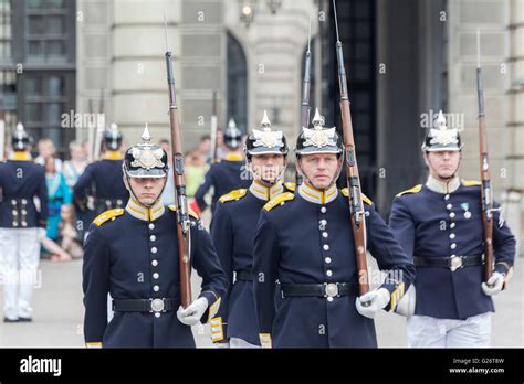 Change of the Guards Parade Royal Palace Stockholm Sweden Stock Photo - Alamy