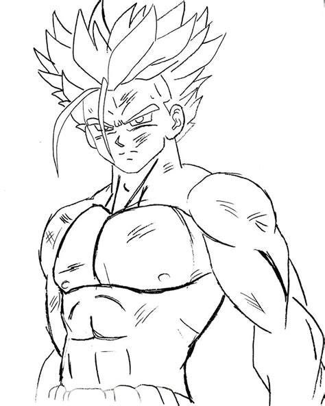 Trunks Ultra Instinct Sketch by StormOriginal on DeviantArt