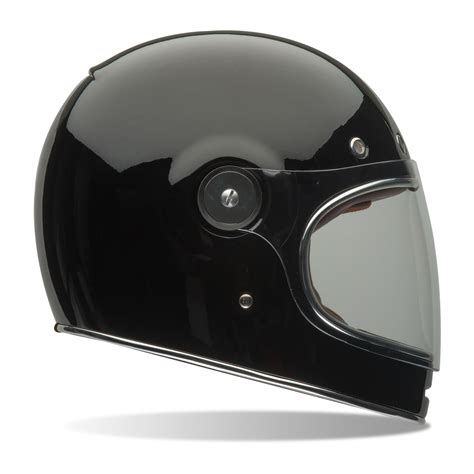 Bell Bullitt Solid Plain Black Motorcycle Helmet Full Face Retro Motorbike Crash | eBay