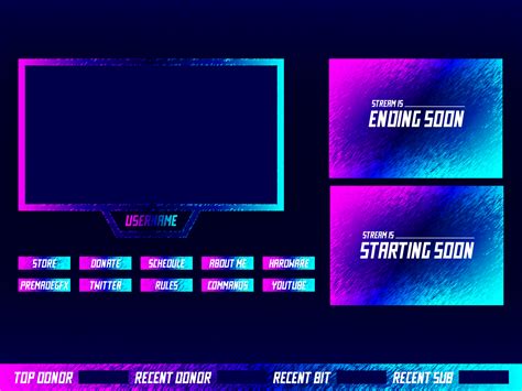 Neon Twitch Overlay | Free Download by XamlDesigner on Dribbble