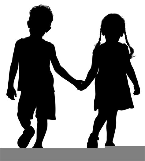 Girls Holding Hands Silhouette at GetDrawings | Free download