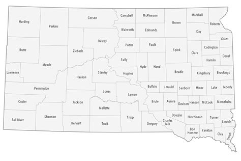 South Dakota County Map - GIS Geography