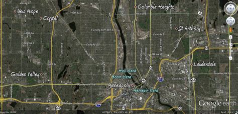 Geo-Located Minneapolis: North Minneapolis Tornado Path Visible in Google Earth Imagery Update!!