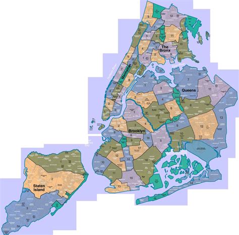 A map of New York City’s neighborhood names. - Maps on the Web