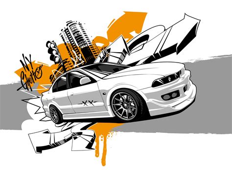 Racing Car Graffiti Abstract Art 3311685 Vector Art at Vecteezy