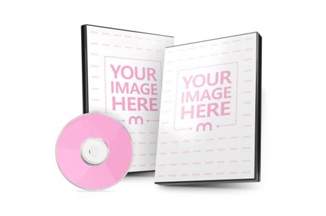 DVD CD Cover Front and Back Mockup Template - Mediamodifier