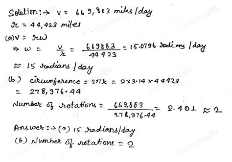 Solved: Jupiter has a radius of 44,423 miles. As the planet [algebra] - Gauthmath