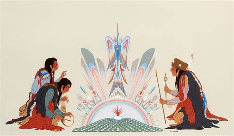 Peyote Religious Ceremony / Woodrow Wilson Crumbo - Gilcrease Museum