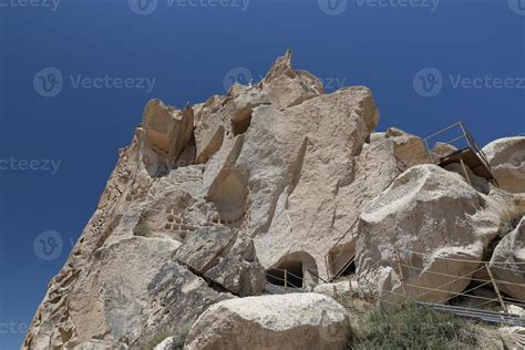 Uchisar Castle in Cappadocia, Turkey 10253084 Stock Photo at Vecteezy