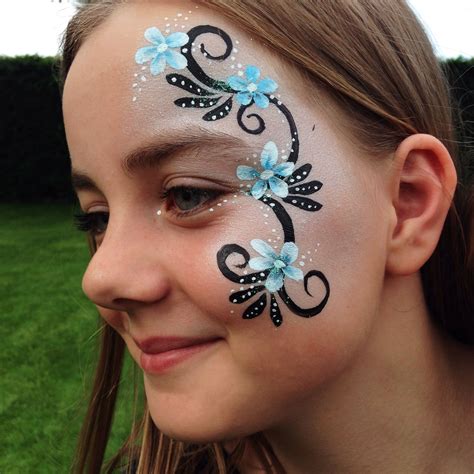 Face painting - flowers and swirls design. | How to Face Paint | Pinterest | Face painting ...