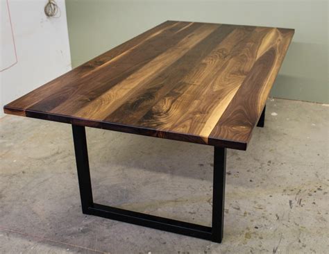 Black Walnut Modern Industrial Table | KS WoodCraft