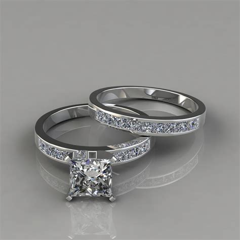 Princess Cut Moissanite Bridal Set Rings - Forever Moissanite