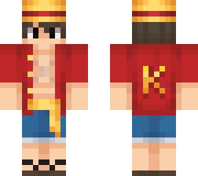 straw-hat Luffy 300 million berry bounty | Minecraft Skin