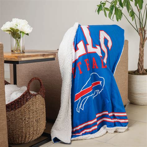 Buffalo Bills Team Property Sherpa Plush Throw Blanket FOCO