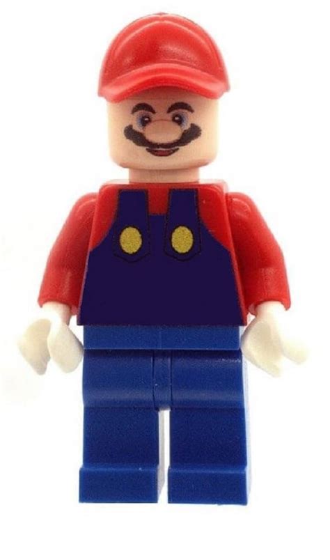 Custom Designed Minifigure Super Mario Printed On LEGO Parts