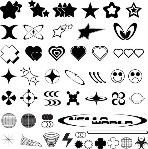 y2k shape graphic element pack 21254235 Vector Art at Vecteezy