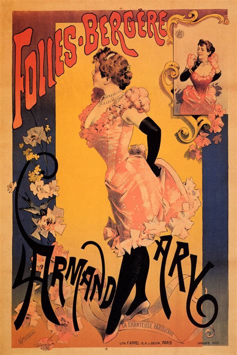 Folies Bergere Artist Dress Theater Show Cabaret France French Vintage Poster – Poster | Canvas ...