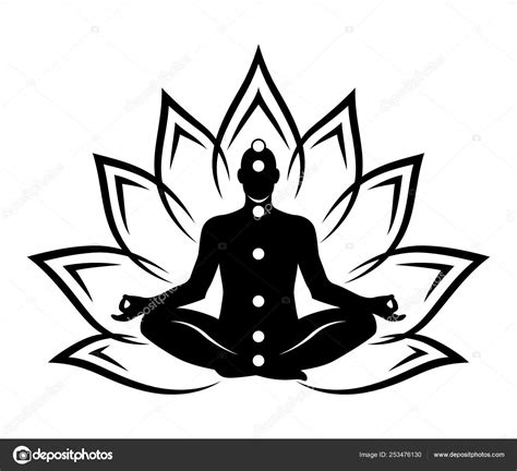 Meditation lotus black Stock Vector Image by ©reinekke #253476130