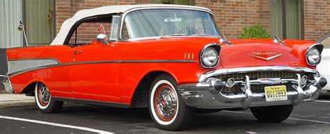 1957 Chevrolet Bel Air Convertible - Red - Front Angle