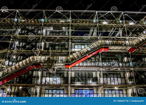 View of Centre Pompidou at Night, Photo Image a Beautiful Panoramic ...