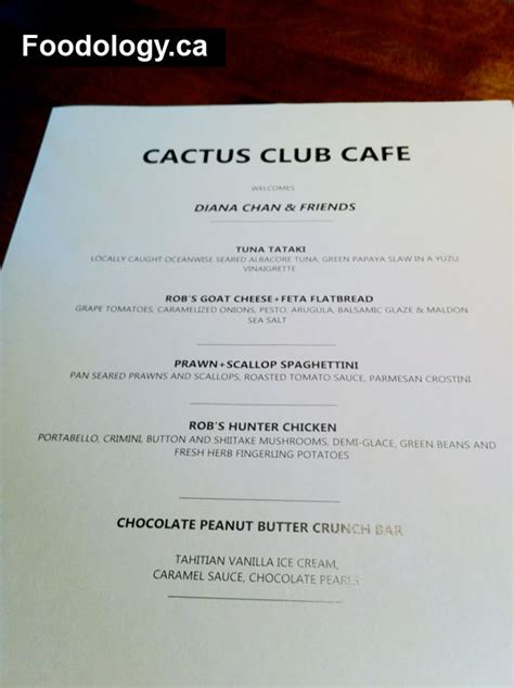 Cactus Club Cafe: Private Tasting Event | Foodology