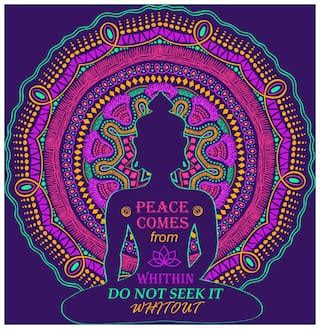 Buy 5 Ace Peace Comes From Whithin Wall Sticker Paper Poster Online at Low Prices in India ...