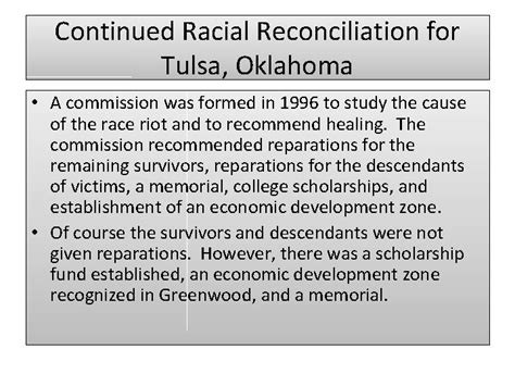 The Tulsa Race Riots of 1921 A case