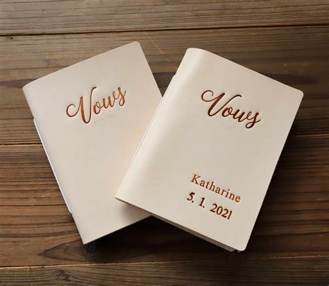 His and Her Vow Books Leather Vows Book Custom Vows Booklet | Etsy