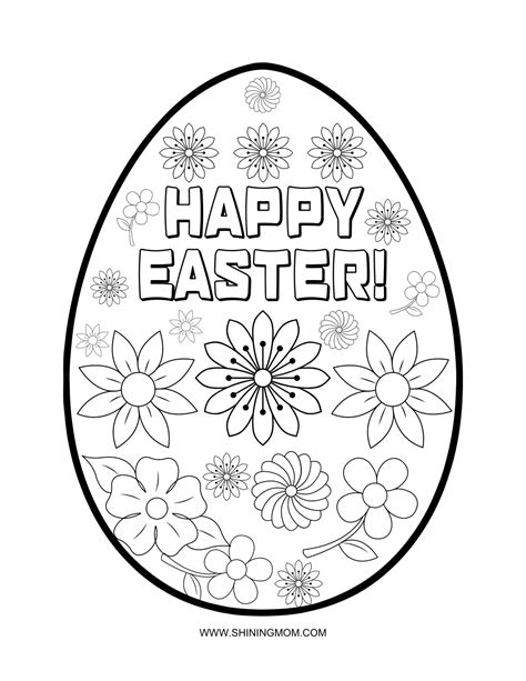 Easter Egg Coloring Pages 2024- Best Free Printable Templates!