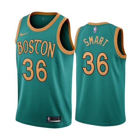 Nike Celtics #36 Marcus Smart Green 2019-20 City Edition NBA Jersey on ...