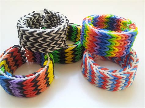 Rainbow Loom Rubber Band Bracelet Quadruple Fishtail, Pick or Custom Made - Etsy