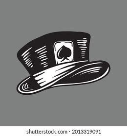 Illustration Vintage Hat Ace Spades Design Stock Vector (Royalty Free) 2234651159 | Shutterstock