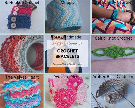 Crochet Bracelet Pattern Round-up, 10 Patterns • Banana Moon Studio