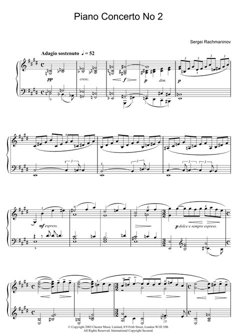 Sergei Rachmaninoff - Piano Concerto No. 2 sheet music